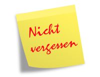 Post-it Zettel mit Text 